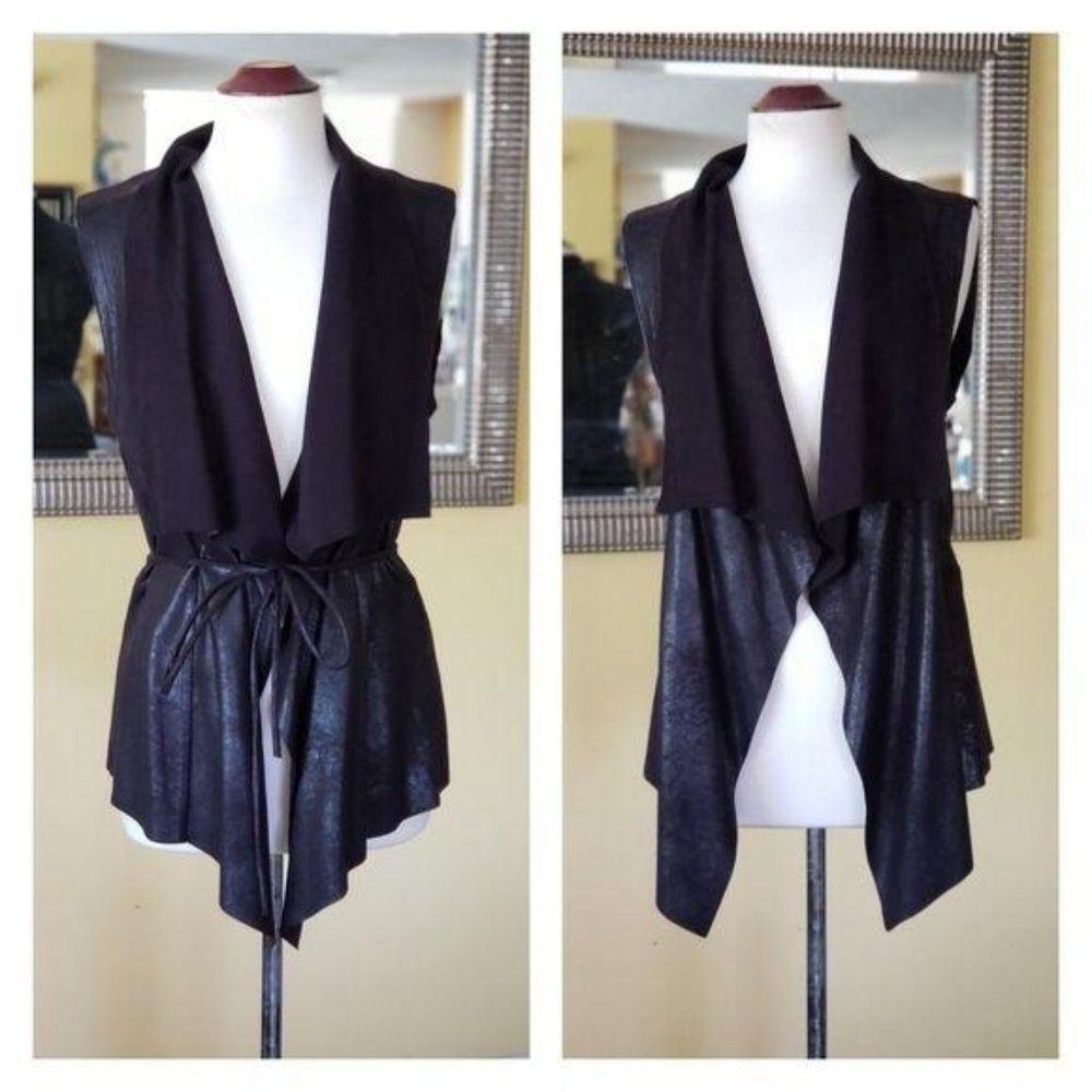 ZARA Woman Faux Suede Belted Sleeveless Jacket/Vest